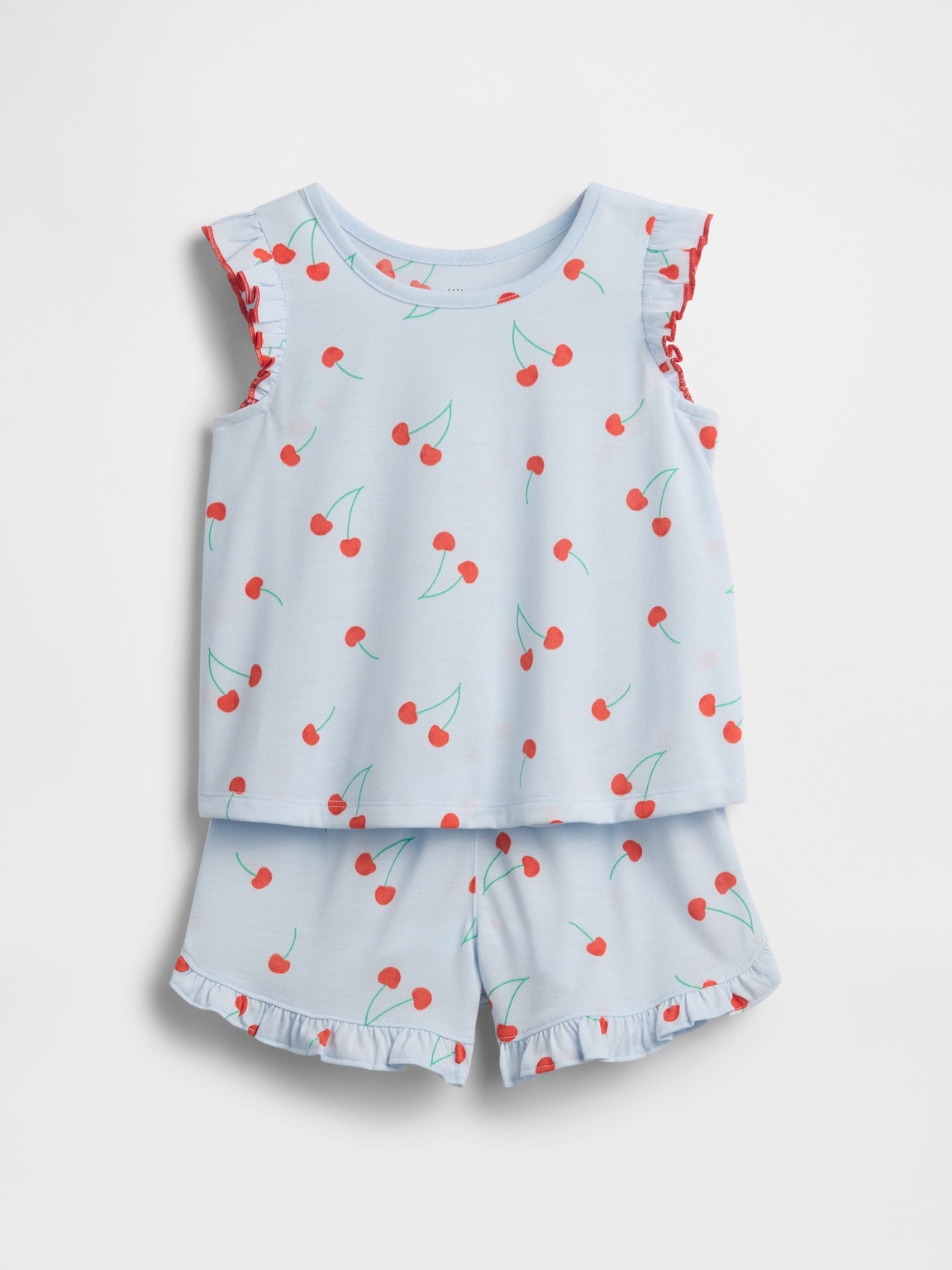 Baby & Toddler Recycled Ruffle Fruit PJ Short Set