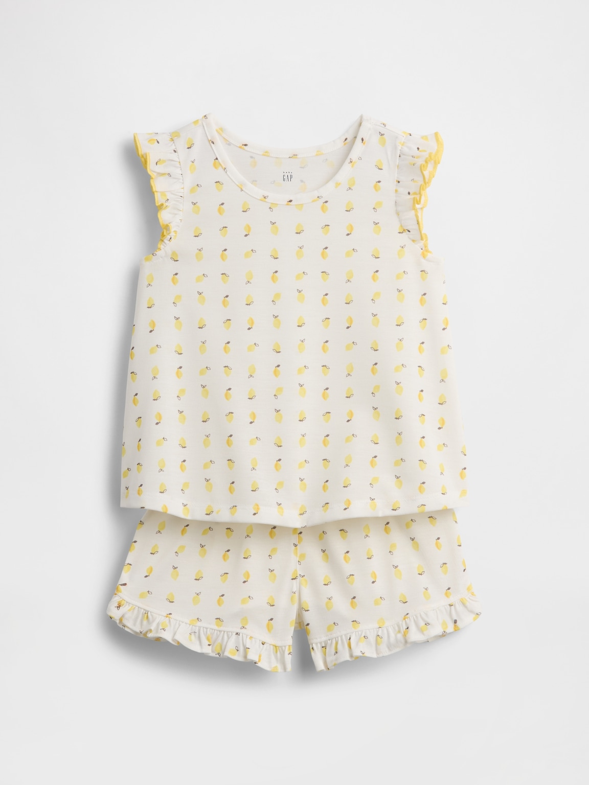 Baby & Toddler Recycled Ruffle Fruit PJ Short Set
