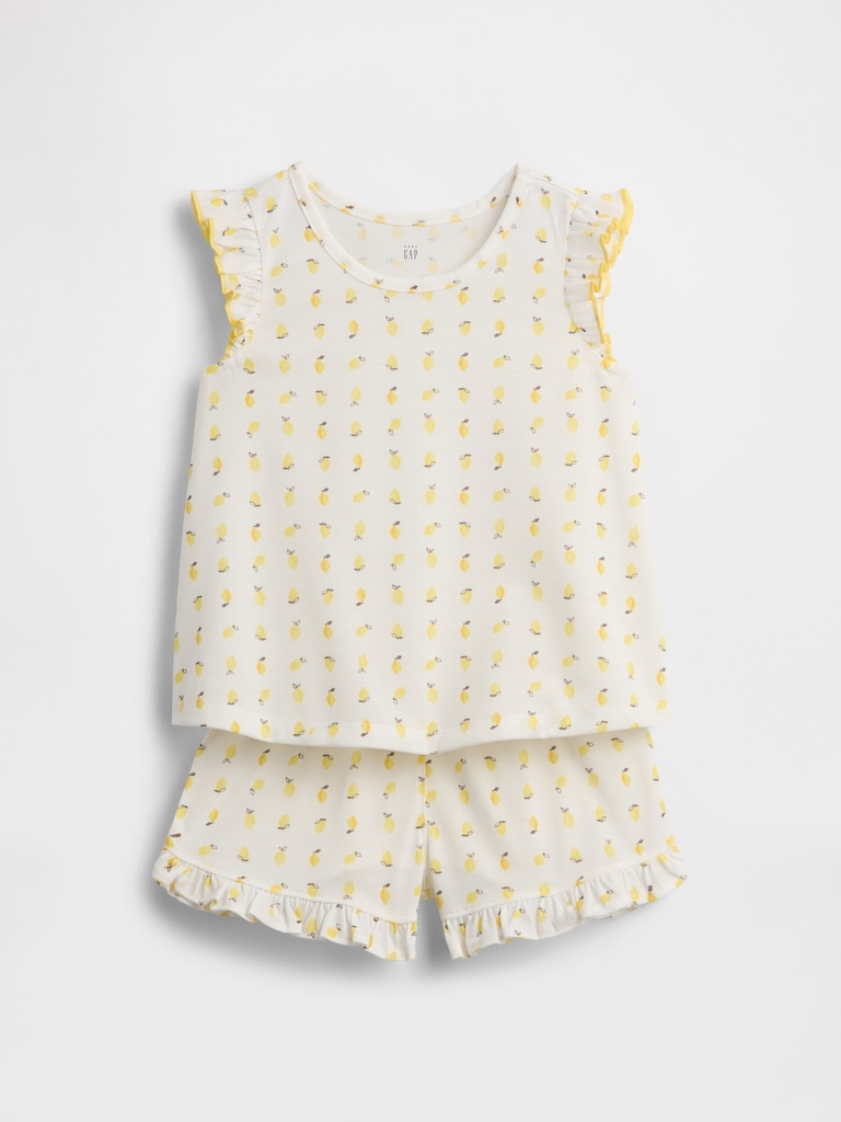 Baby & Toddler Recycled Ruffle Fruit PJ Short Set