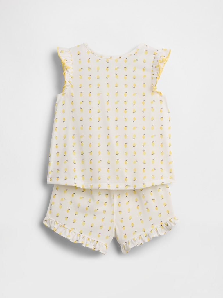 Baby & Toddler Recycled Ruffle Fruit PJ Short Set