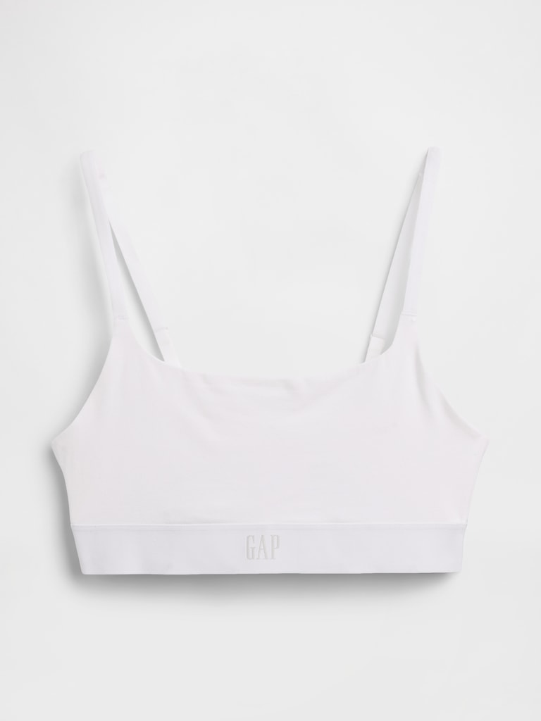 Organic Stretch Cotton Logo Bralette