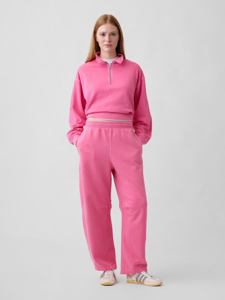 Oversized Fleece Half-Zip Sweatshirt