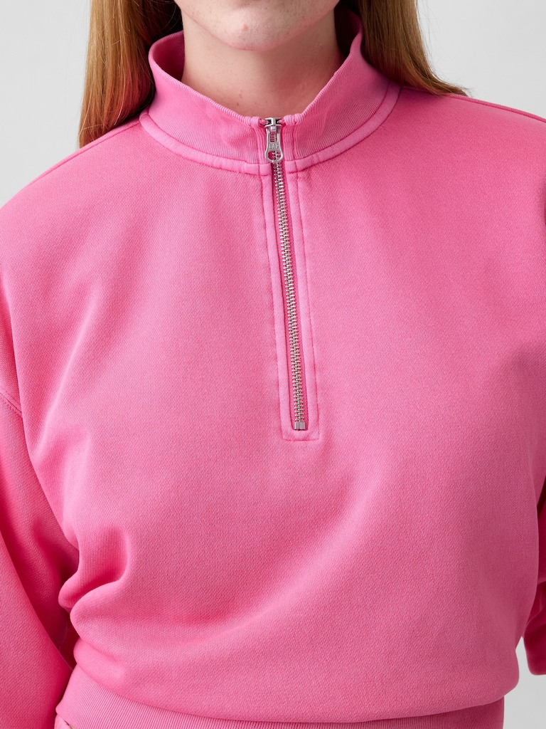 Oversized Fleece Half-Zip Sweatshirt