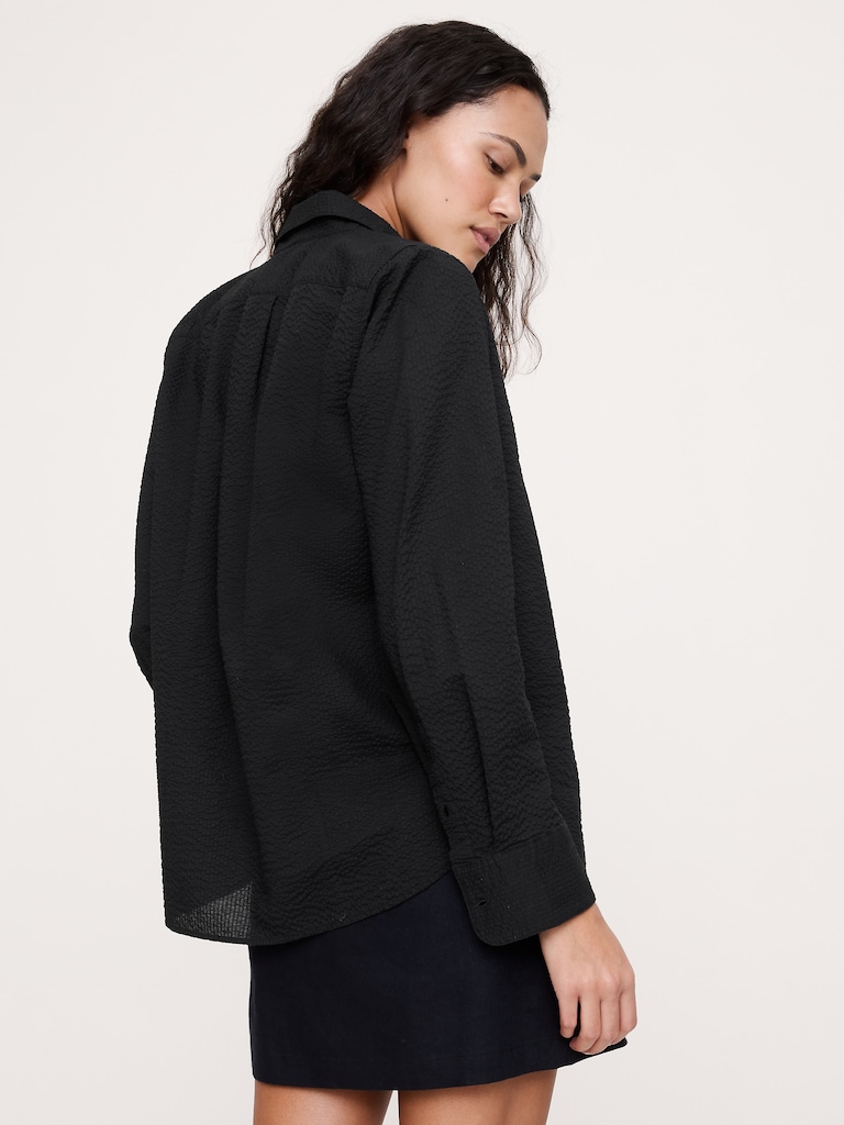 The Everyday Shirt in Cotton Seersucker