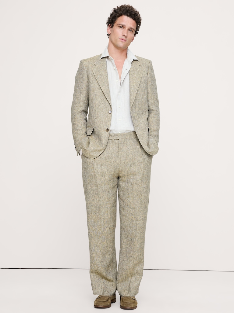 Loose Italian Linen Suit Pant