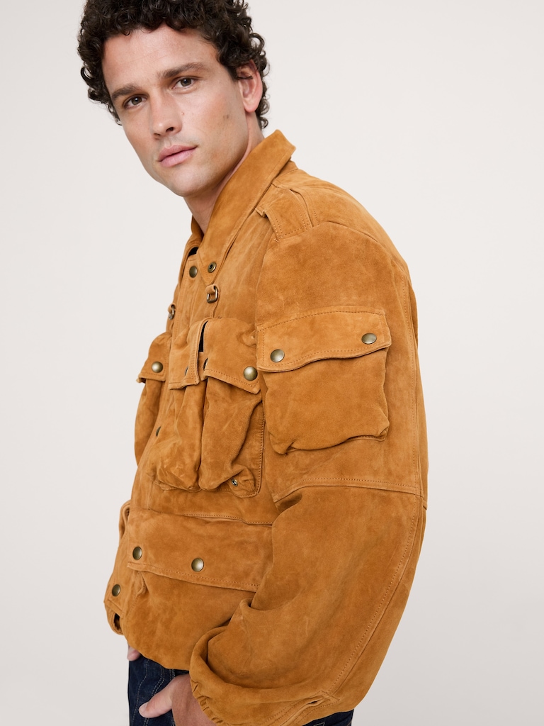 Suede Multi-Pocket Jacket