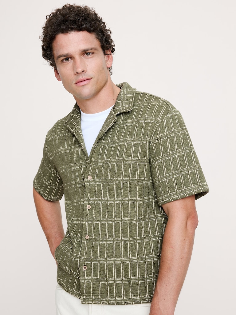 Relaxed-Fit Jacquard Resort Shirt