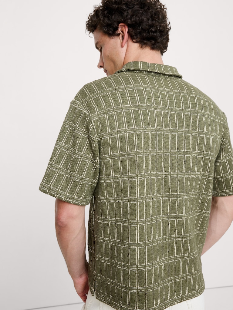 Relaxed-Fit Jacquard Resort Shirt