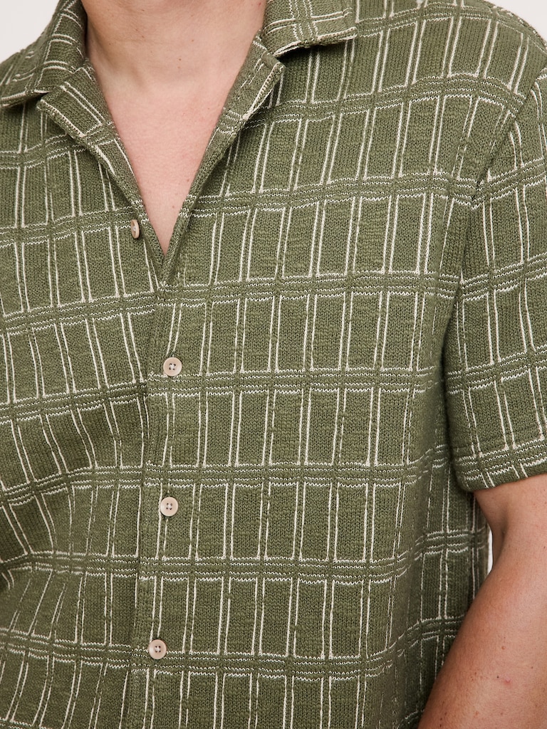 Relaxed-Fit Jacquard Resort Shirt