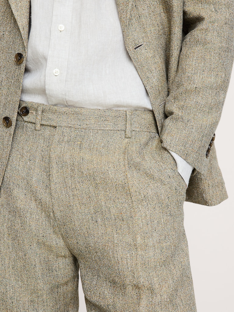 Loose Italian Linen Suit Pant