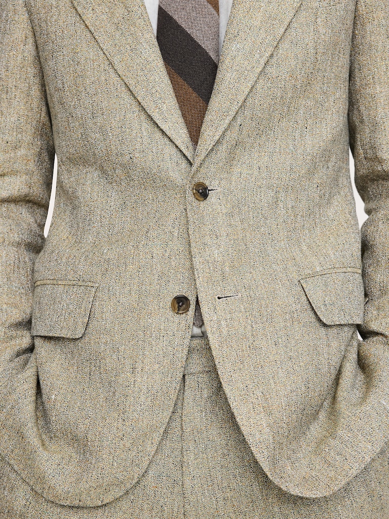 Relaxed Italian Linen Suit Jacket