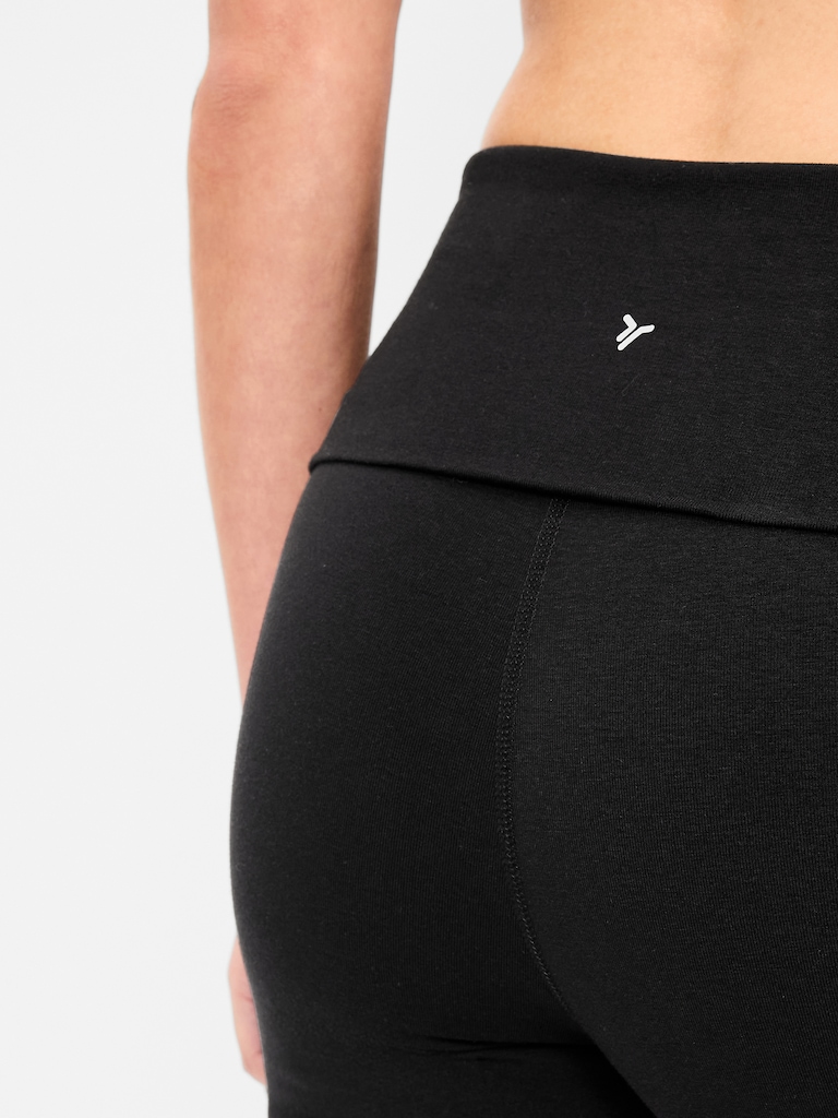 High-Waisted PowerChill Fold-Over Bootcut Leggings