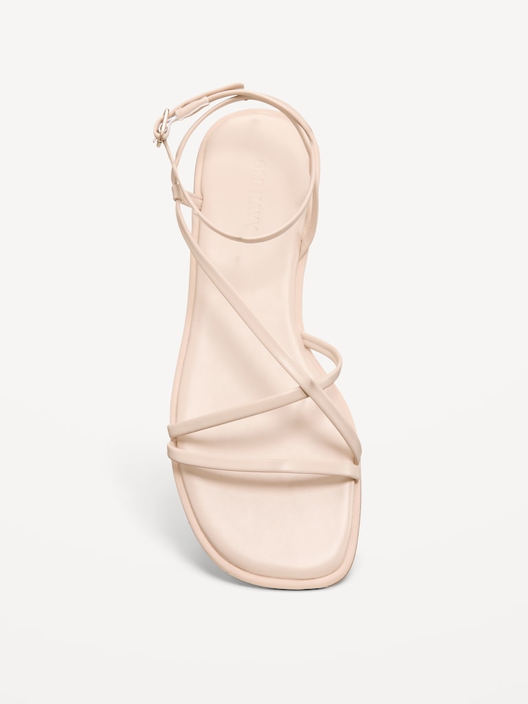 Strappy Faux-Leather Sandals