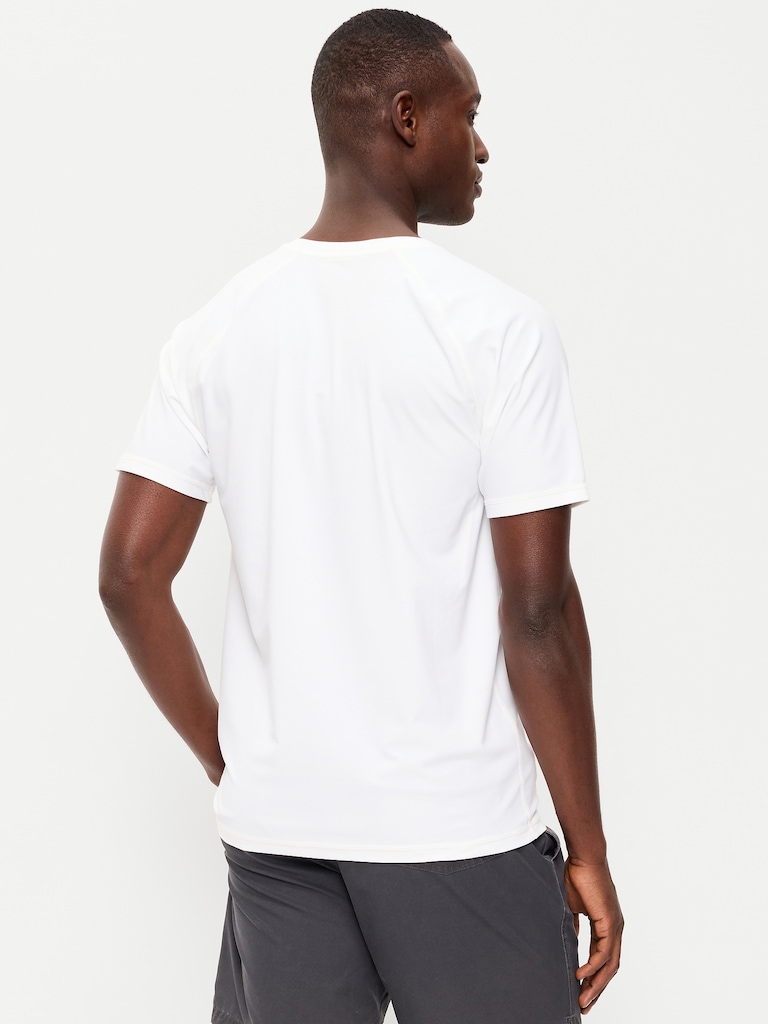 Raglan-Sleeve Rashguard Swim Top