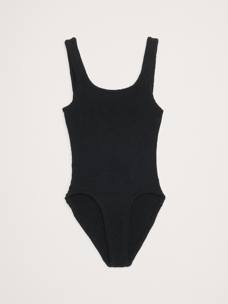 Square-Neck One-Piece Swimsuit by Hunza G