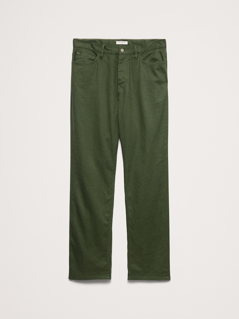 Straight Linen-Cotton Traveler Pant