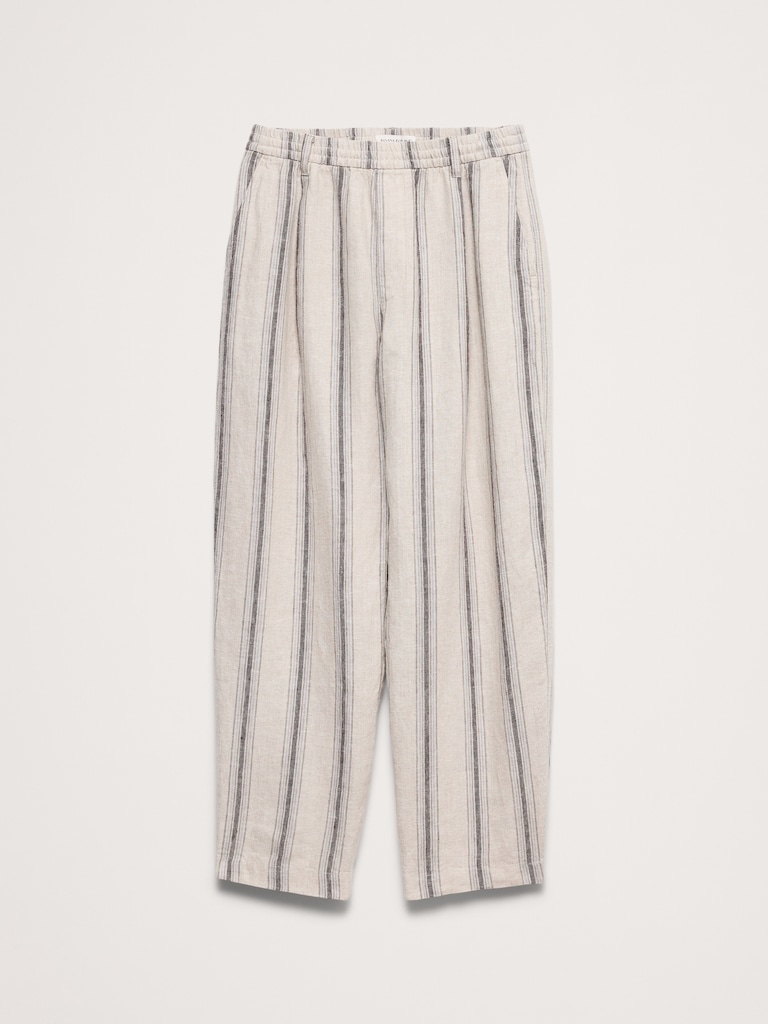 Loose Linen Pull-on Beach Pant