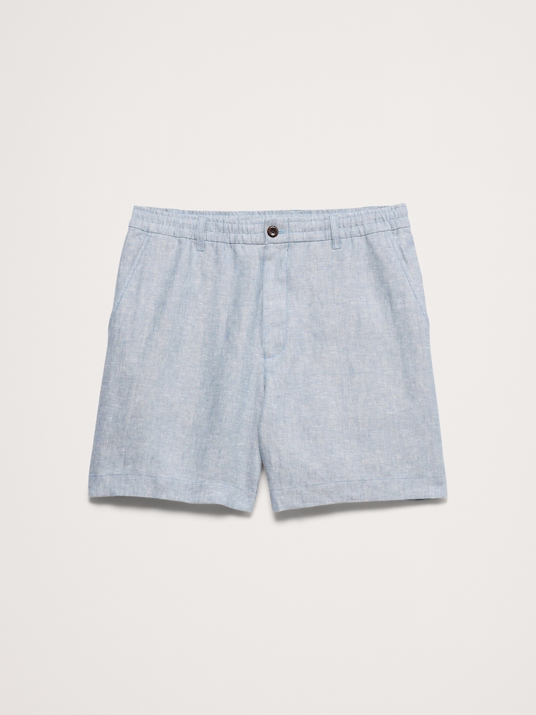 7" Linen Pull-On Short