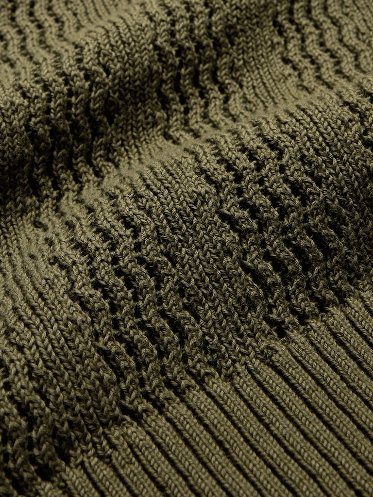 Cotton Zig-Zag Sweater Polo