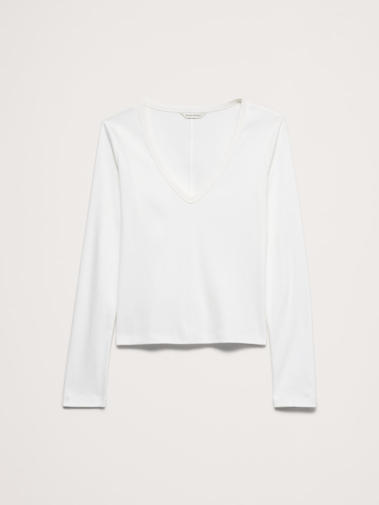 Ultra-Fine Cotton V-Neck T-Shirt