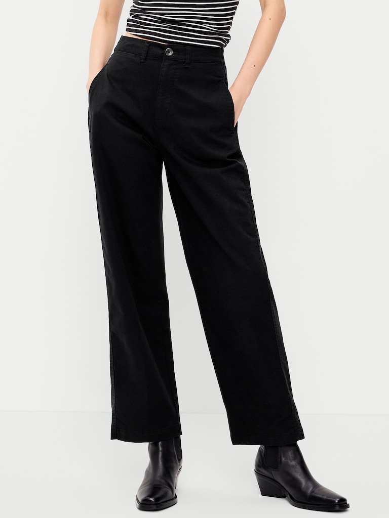 High-Waisted OGC Chino Full Length Straight Pants