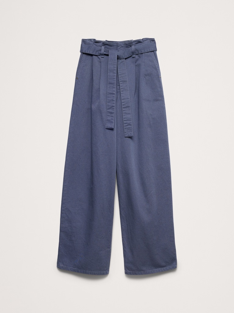 Ultra High-Rise Wide-Leg Paperbag Pant