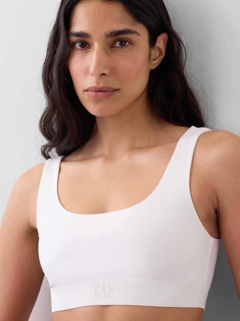 Organic Stretch Cotton Gap Logo Bralette