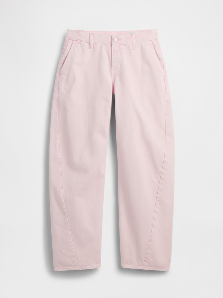 Gap × HFR Low Rise Pink Baggy Barrel Jeans by Nicole Benefield Portfolio