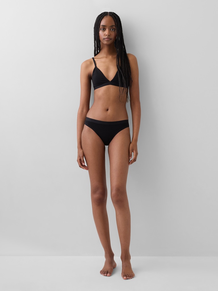 Organic Stretch Cotton Logo Bikini