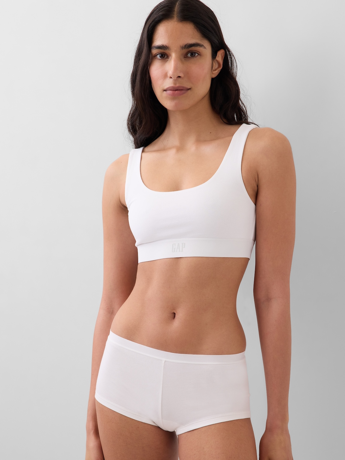 Organic Stretch Cotton Gap Logo Bralette