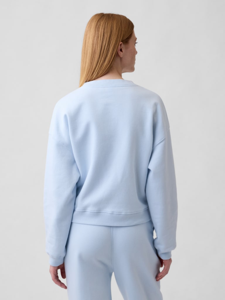 Oversized Wedge V-Neck Sweatshirt