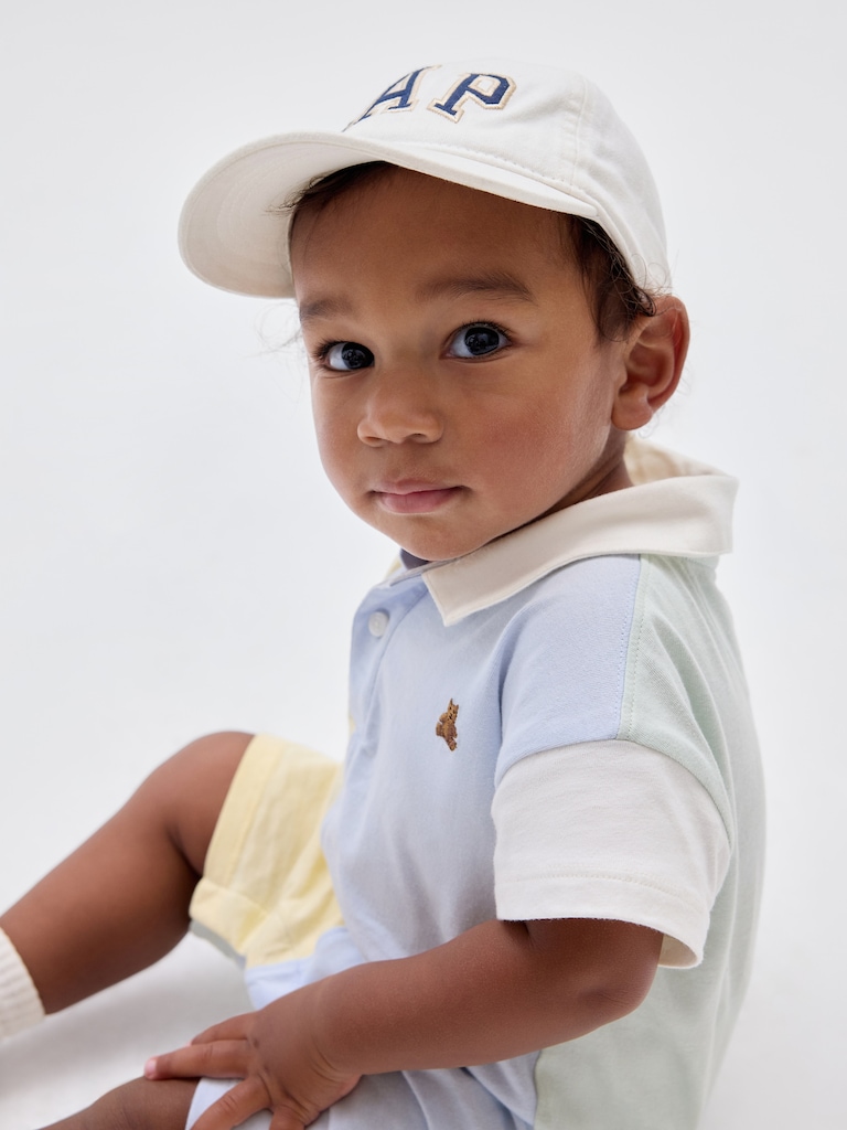 Baby Brannan Bear Polo Romper