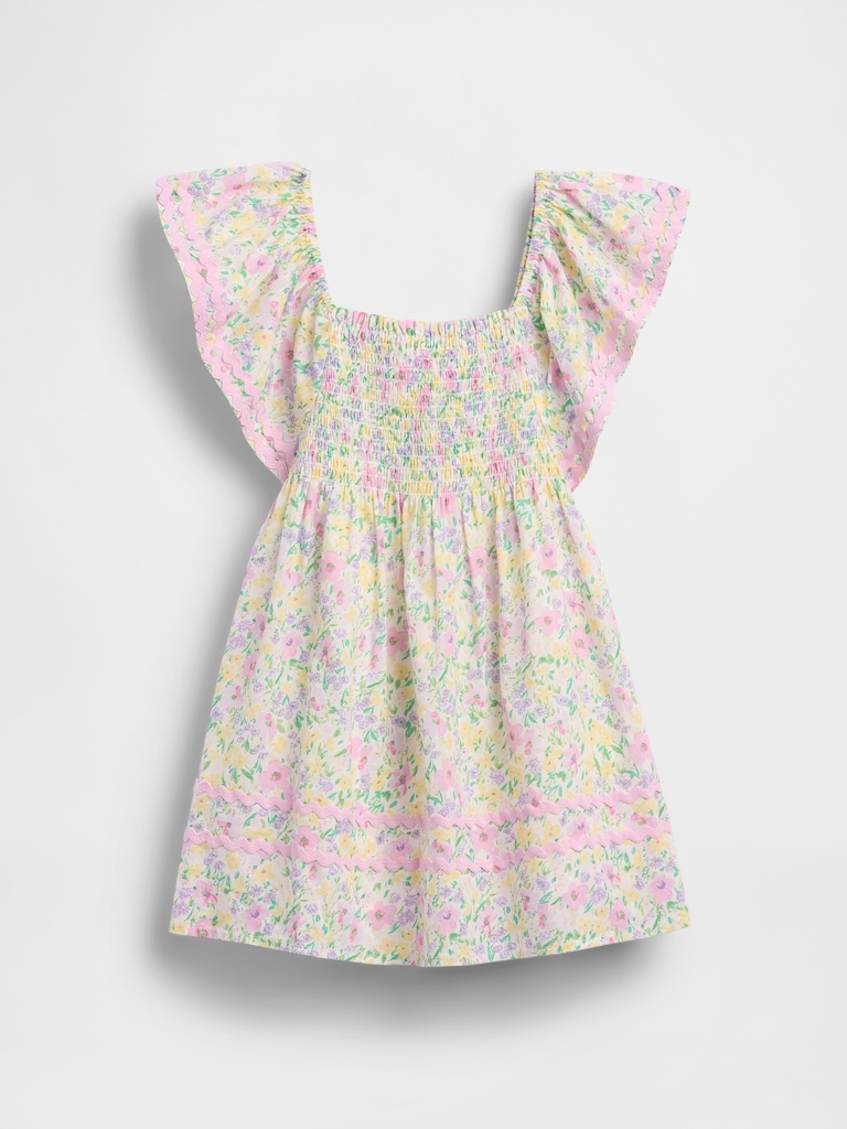 Baby & Toddler Smocked Flutter-Sleeve Dress