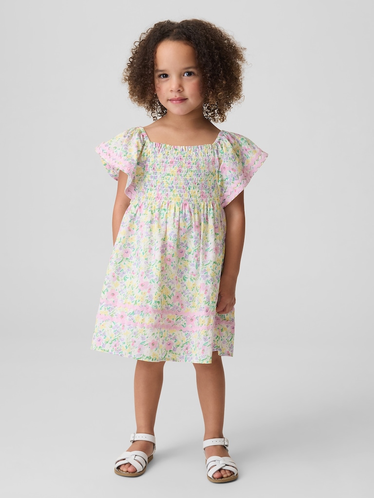 Baby & Toddler Smocked Flutter-Sleeve Dress