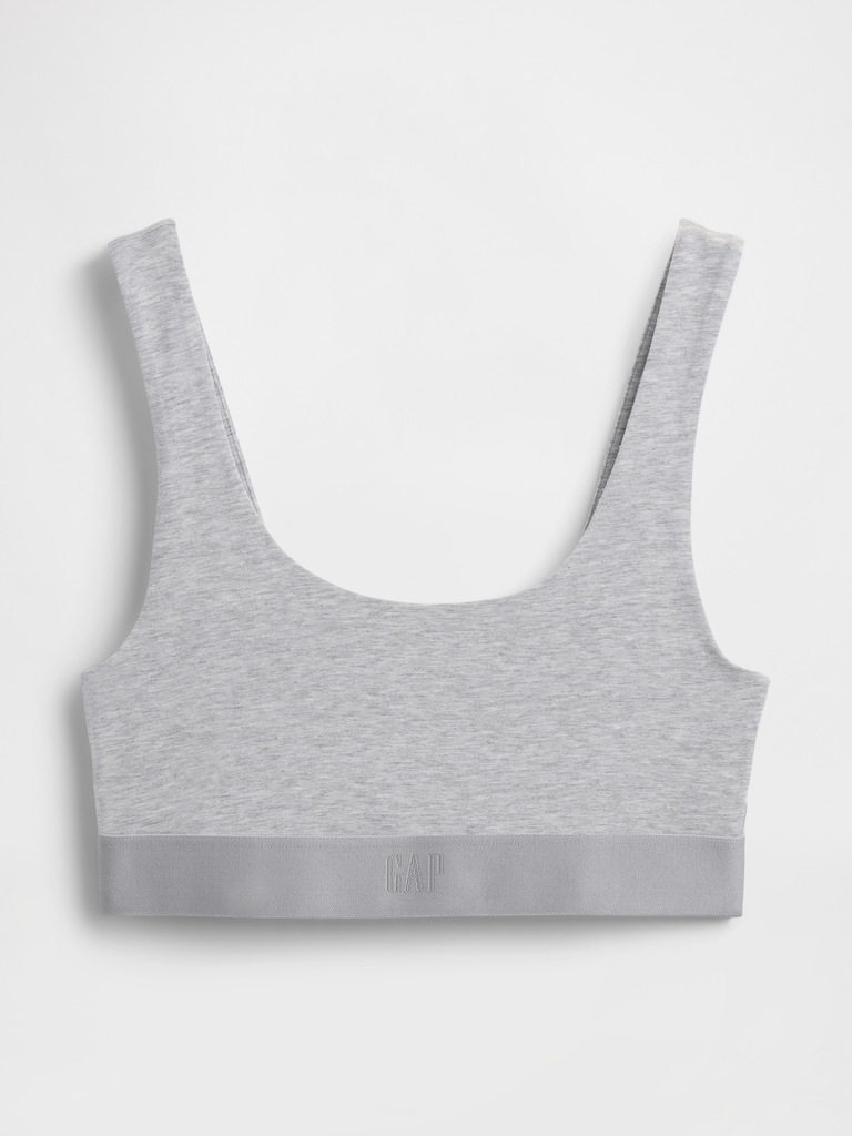 Organic Stretch Cotton Gap Logo Bralette