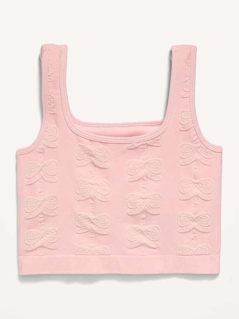 Seamless Longline Bow Bra for Girls