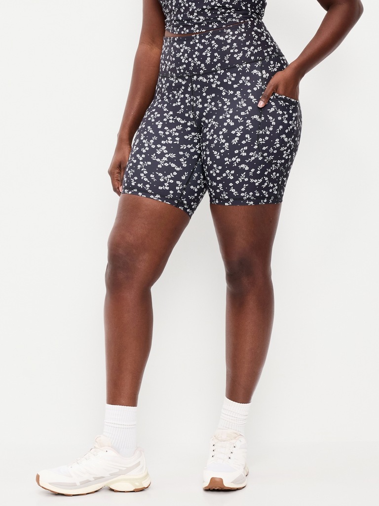 High-Waisted PowerSoft Biker Shorts -- 8-inch inseam