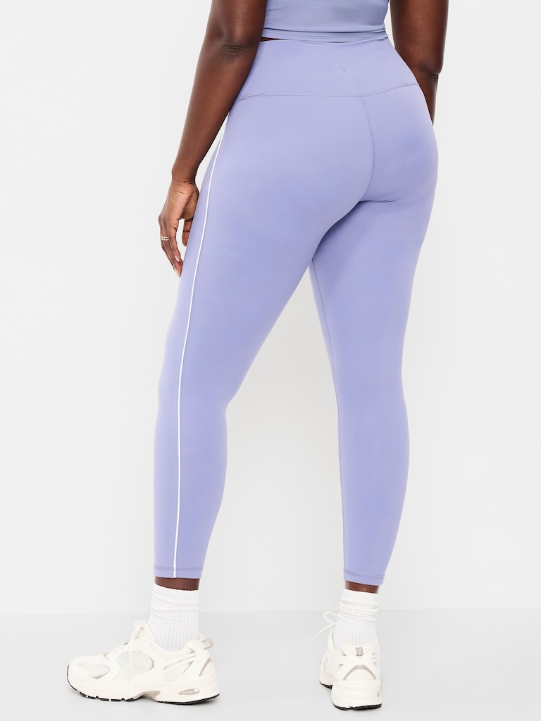 High-Waisted StudioSmooth 7/8 Side-Striped Leggings