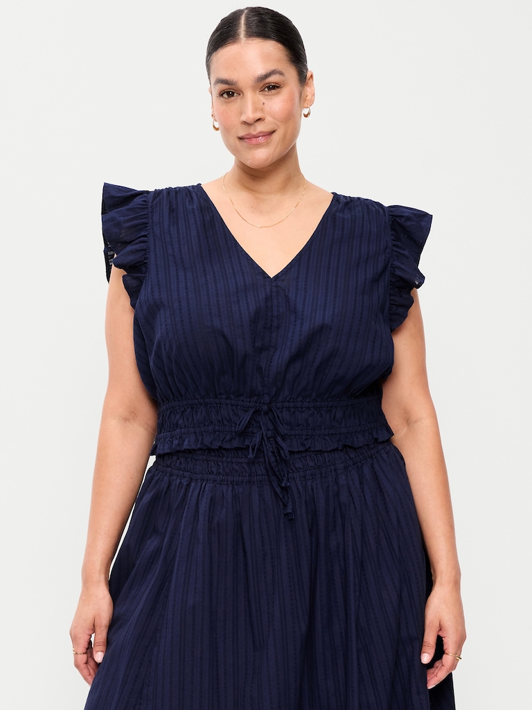 Flutter-Sleeve Crop Top