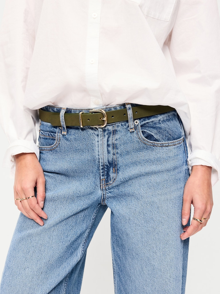 Classic Faux-Leather Belt