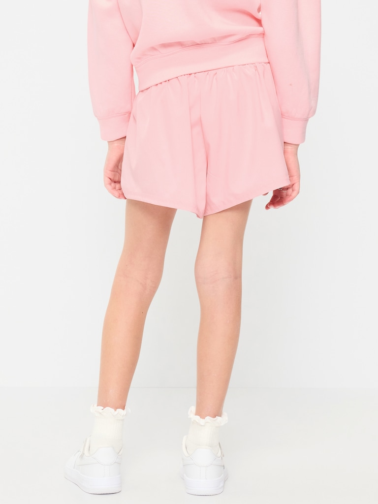 High-Waisted StretchTech Performance Shorts for Girls