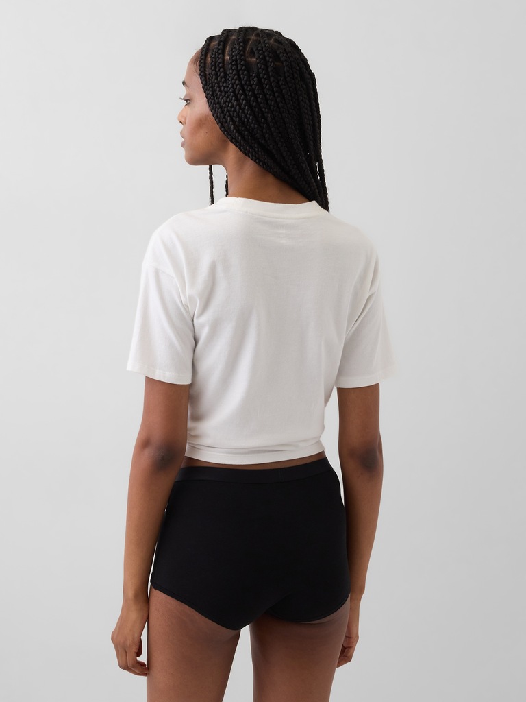 Organic Stretch Cotton High Rise Shorty