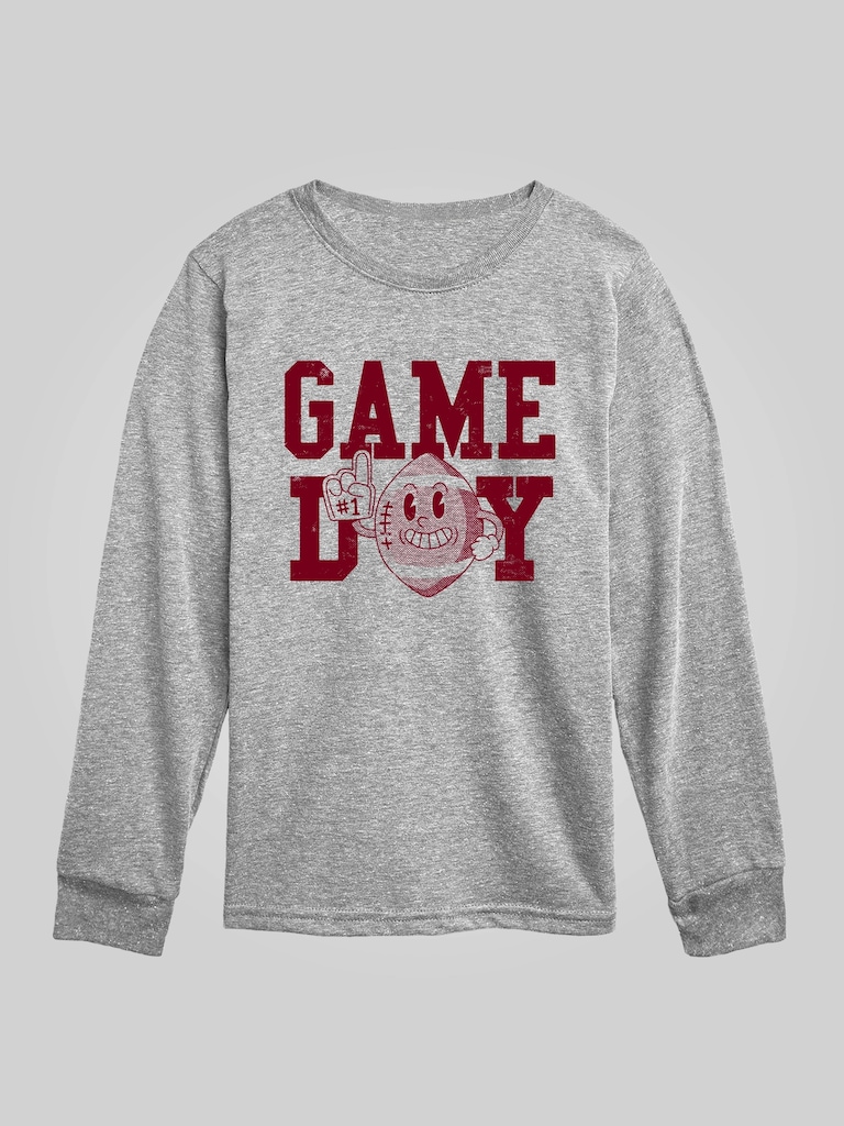 Toddler Game Day Football Long Sleeve Tee