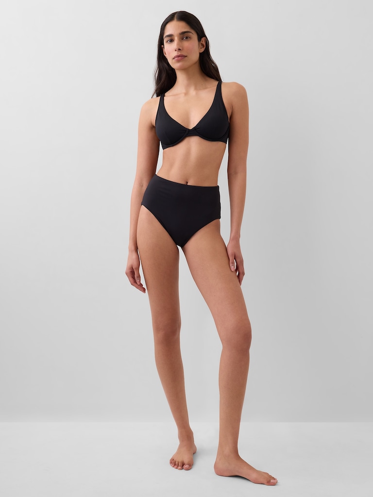 Bas de bikini à taille haute