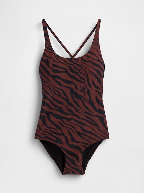 Cross-Back One-Piece Swimsuit