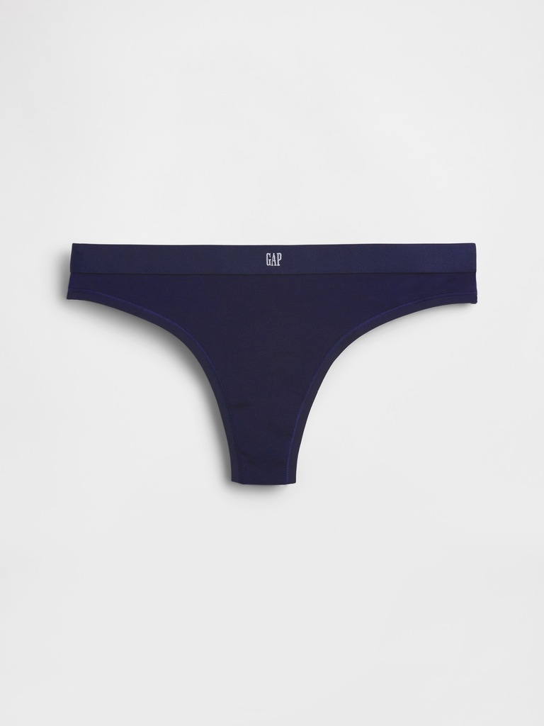 Organic Stretch Cotton Logo Thong