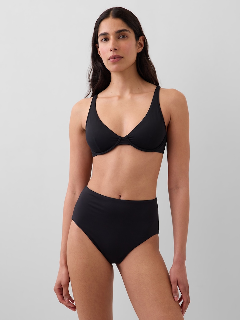 Bas de bikini à taille haute