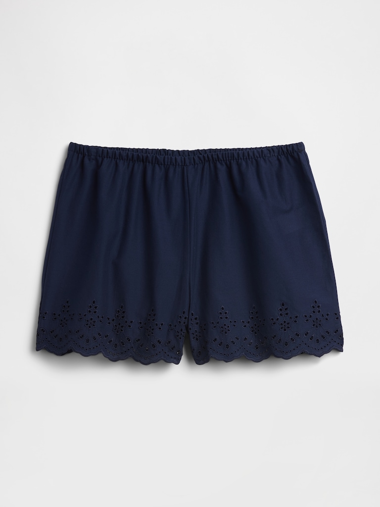 Poplin Eyelet PJ Shorts