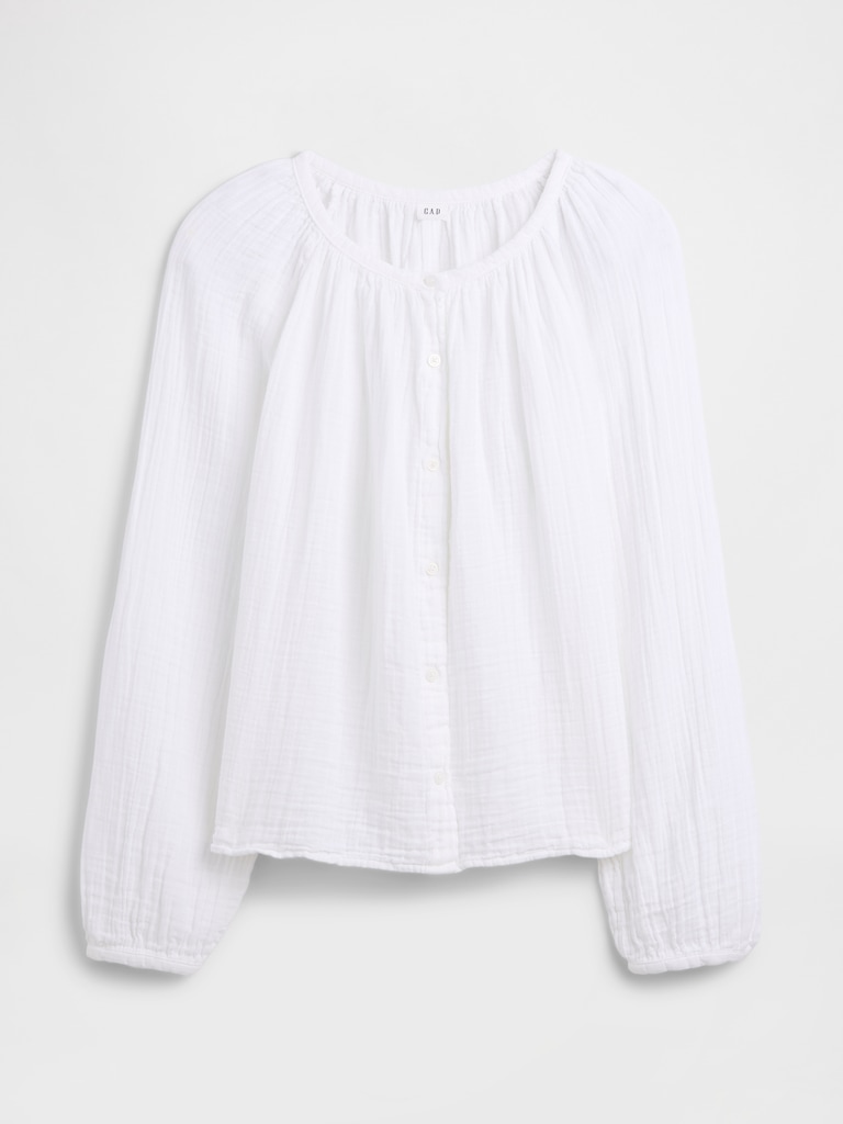 Oversized Gauze Top