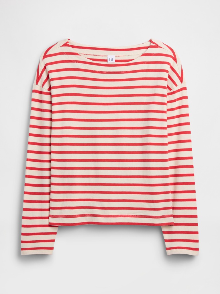 Stripe Boatneck Top